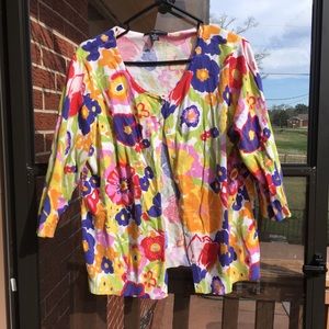 Spring flower cardigan
